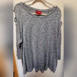 Jennifer Lopez lattice sleeve top